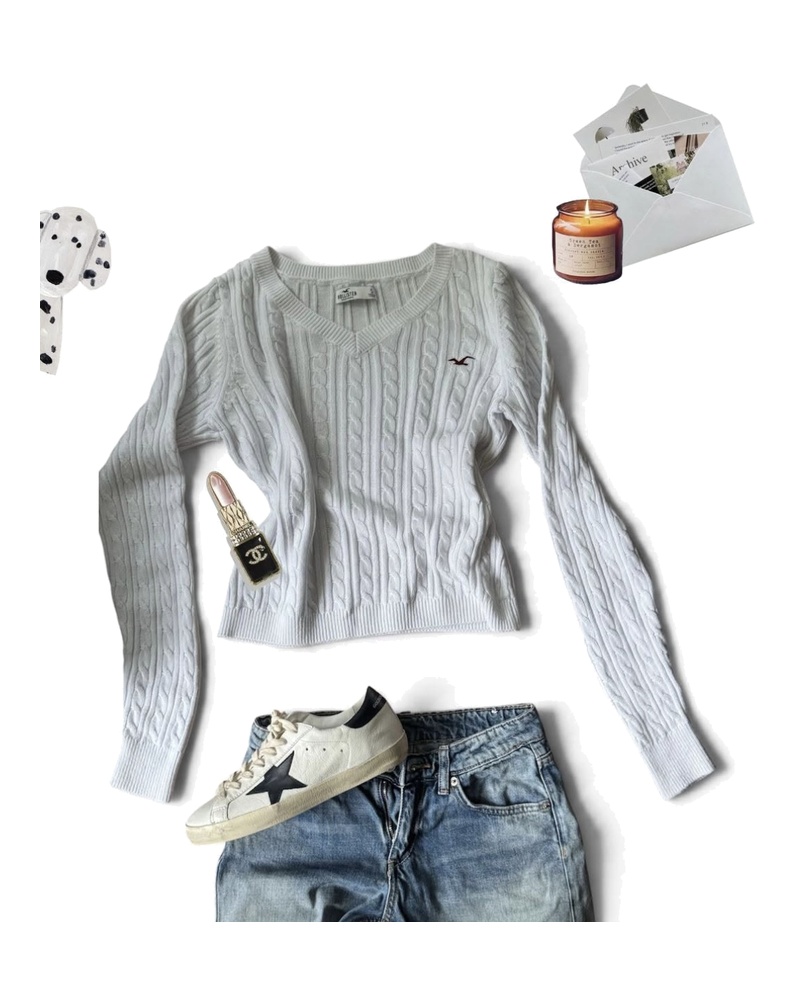 Styling inspiration for Cable Knit Sweater, White