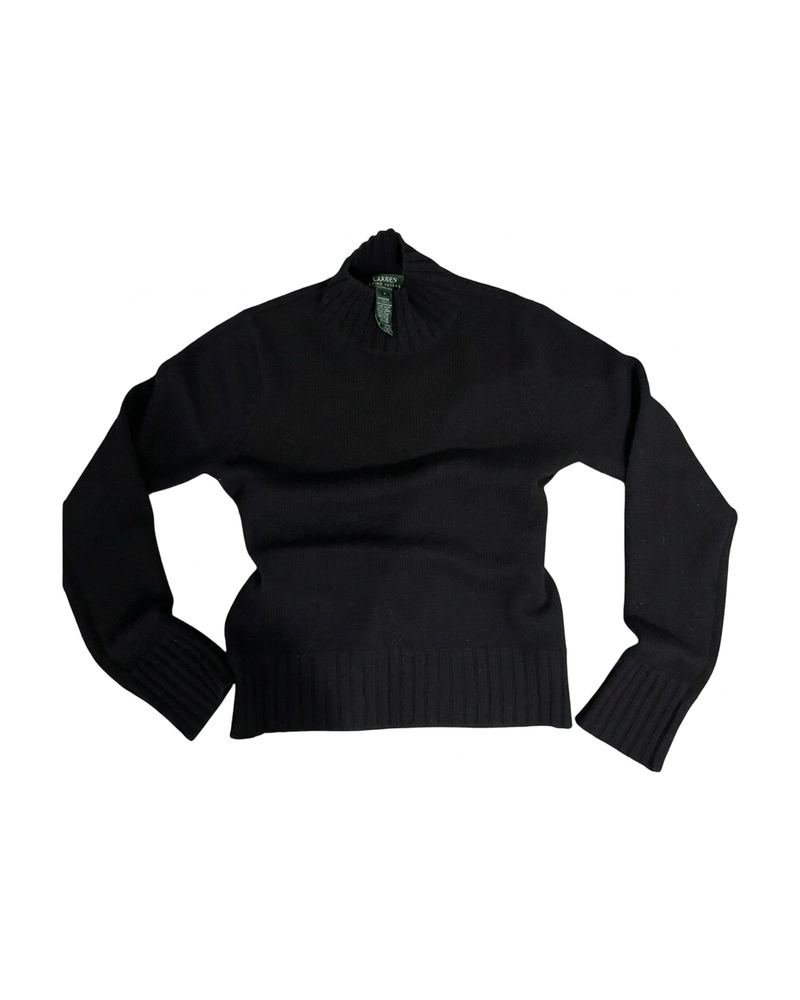 Turtleneck Sweater, Black